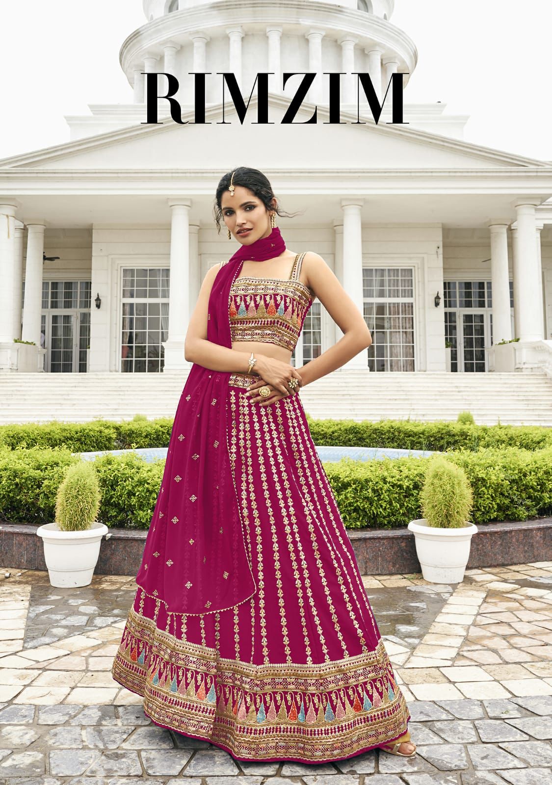 House of Pataudi Women Jashn Floral Woven Design Stitched Lehenga & Blouse  With Dupatta - Absolutely Desi