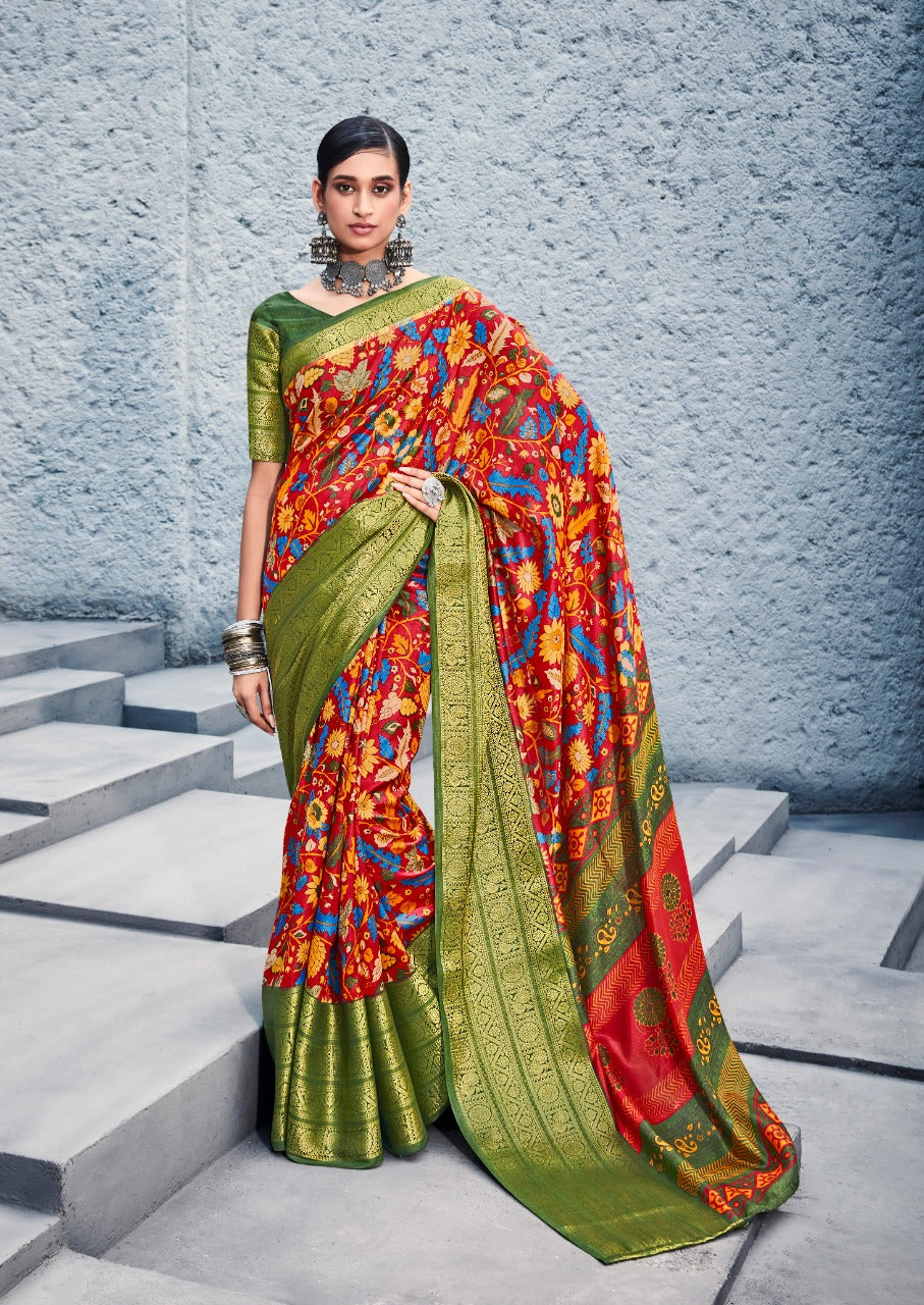 Shop 3D Velvet Silk Shaded Color Saree with Embroidery Fancy Blouse Online  - dvz0003888