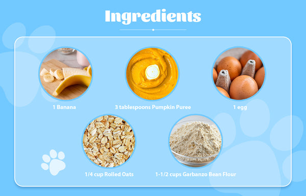 Recipe for dog treats with pumpkin Ingredients