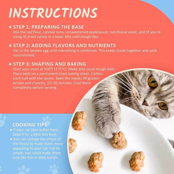 Instructions and tips for cooking cat snacks - Whiskerlicious Tuna Crunchies