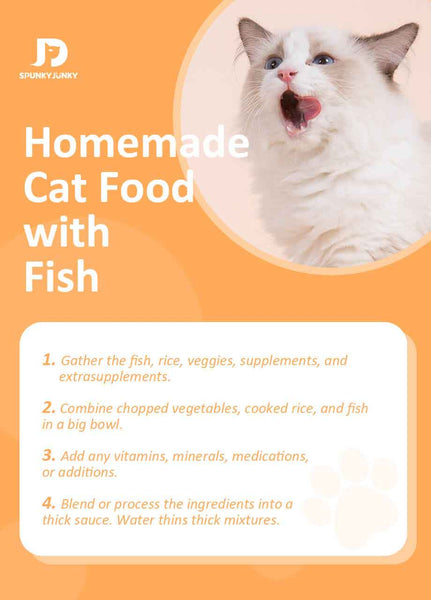 Steps for Preparing the Homemade Cat Food with fish