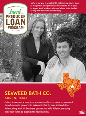 Adam & Allison Grossman Local Producer Loan Program. The Seaweed Bath Co.