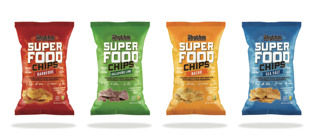 Rhythm Super Food Chips: Barbeque, Jalapeno, Nachos, Sea Salt. The Seaweed Bath Co. 