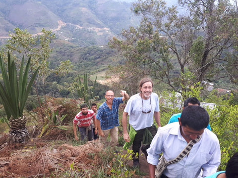 At one of the Colombian coffee farms