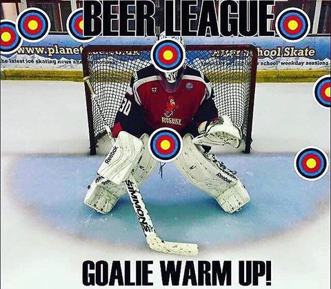 beer league goalie warmup