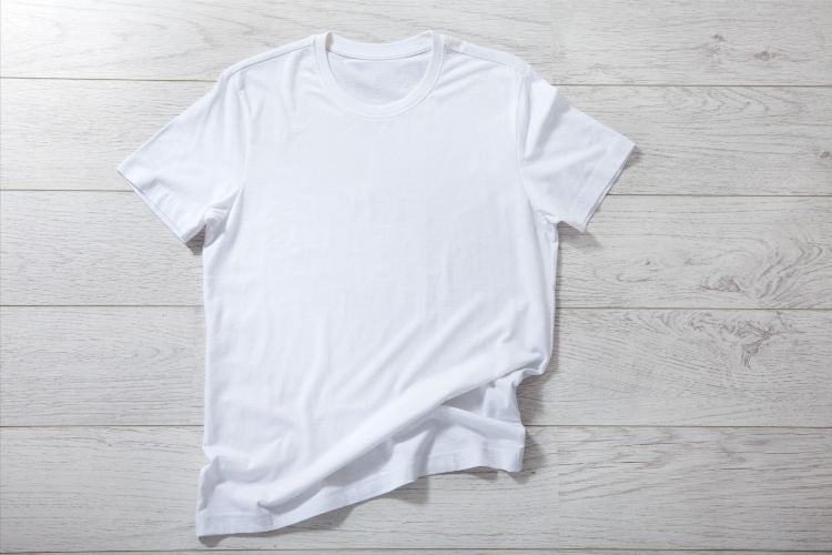 white fitness shirt