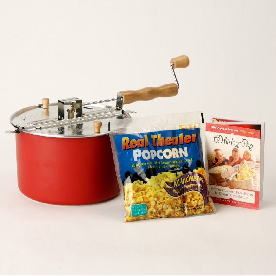 Wabash Valley Farms Copper-Plated Stainless Steel Whirley-Pop Popcorn Popper with Organic DIY Set