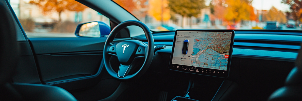 Photographing the interior of a Tesla Model Y