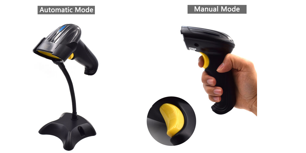 Handheld barcode scanner manual mode&automatic mode