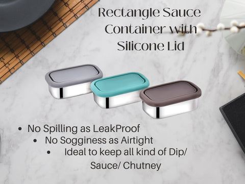 Radiance Steel Rectangle Airtight Sauce