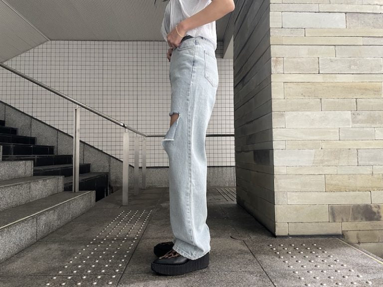 ROKH ロク LONG DENIM TROUSERS デニム パンツ | unimac.az