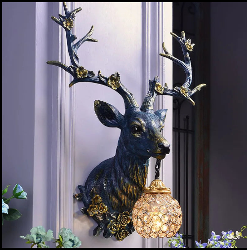 Deer Head Wall Lamp For Home