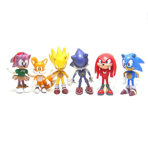 Kit 6 Bonecos - Sonic e sua turma