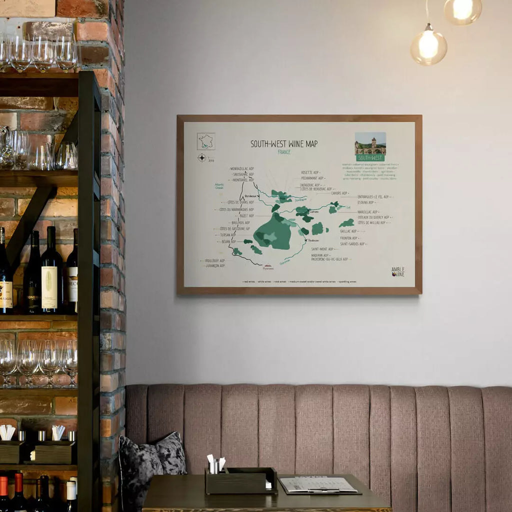 Plastified Poster - The Wines of France - 98 x 119 cm  IGN (French) –  MapsCompany - Travel and hiking maps