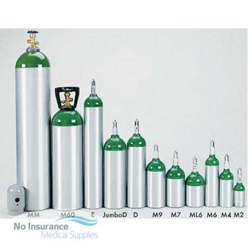 Medical Oxygen Cylinder with CGA870 Post Valve - Jumbo D Size 22.9 cf