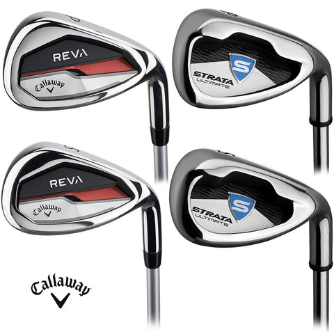 Callaway Womens Reva (right) Mens Strata Sand & Pitching Wedges