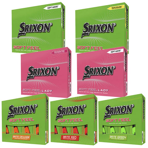 Packaging for all 7 Srixon Soft Feel colors