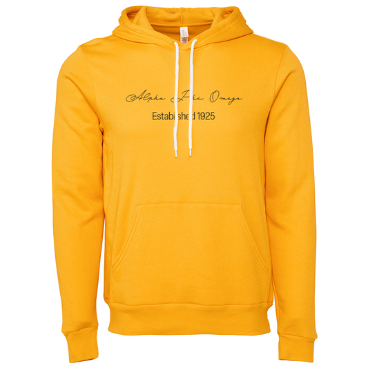 Alpha Phi Omega Embroidered Printed Name Hooded Sweatshirts – Greek Graduate