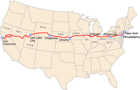 map of lincoln highway