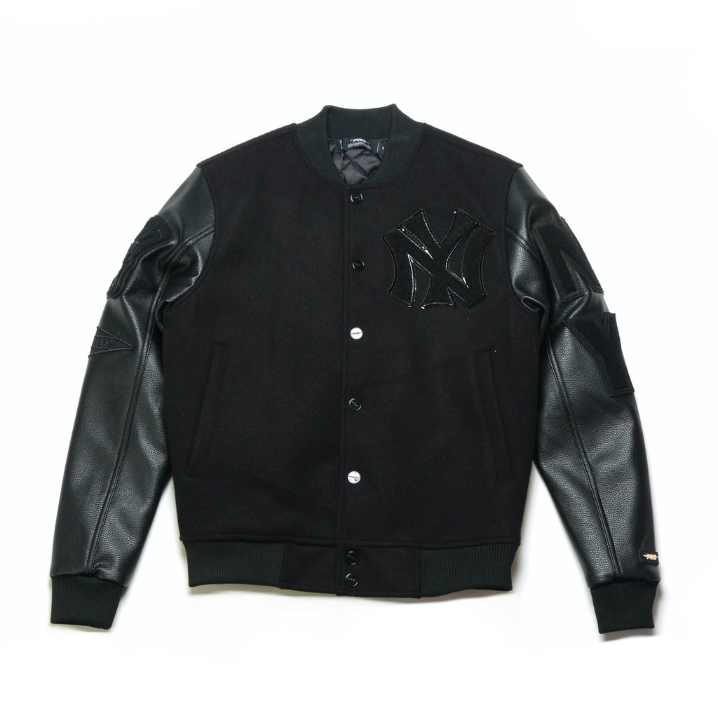 yankees varsity jacket leather