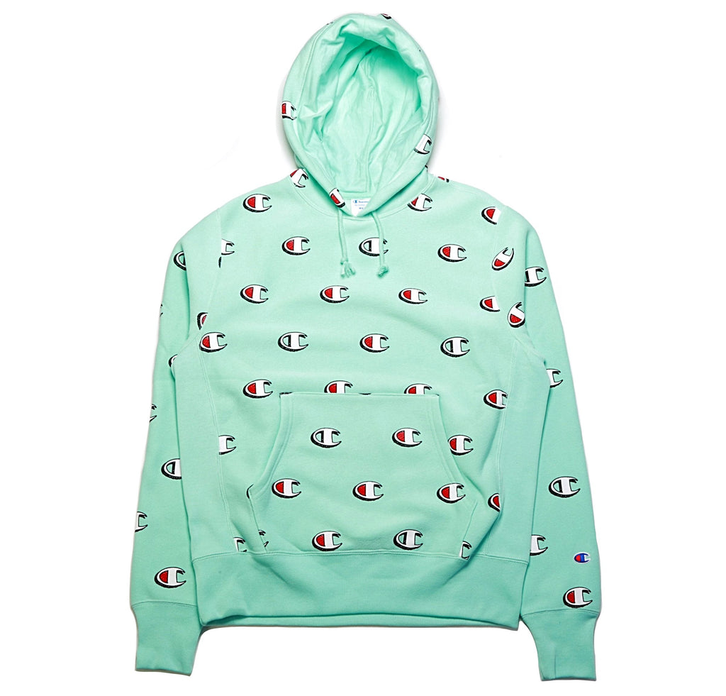 champion waterfall green hoodie