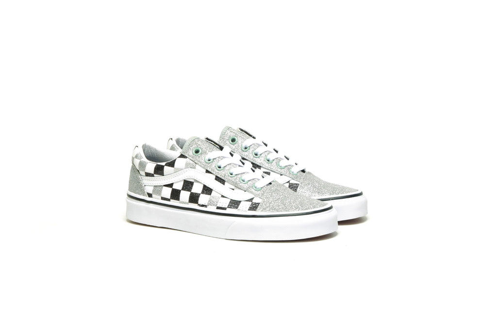 glitter checkerboard old skool