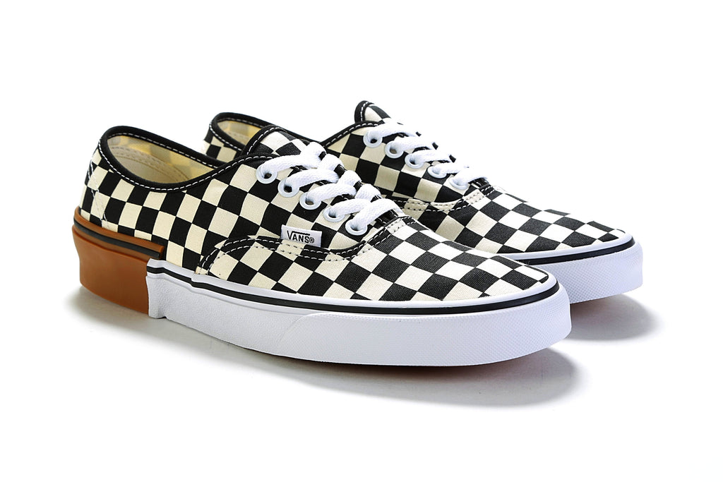 vans authentic gum block checkerboard skate shoes