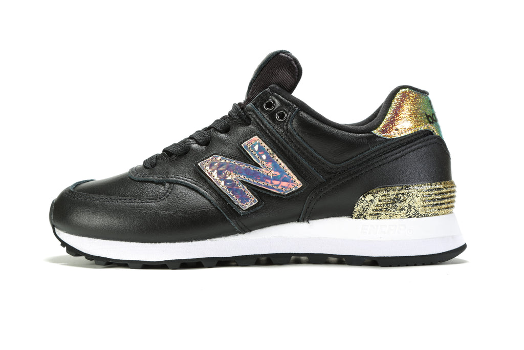 new balance 574 glitter punk black