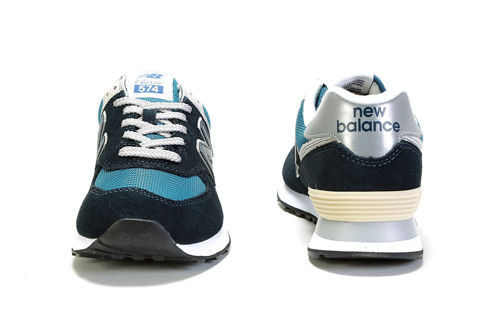 new balance 574 dark navy with married blue