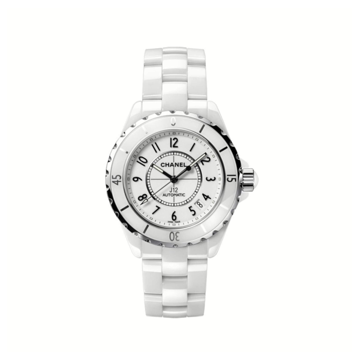 H2422  Chanel J12 White Ceramic Diamonds 33mm Quartz watch Buy Now Watches  of Mayfair