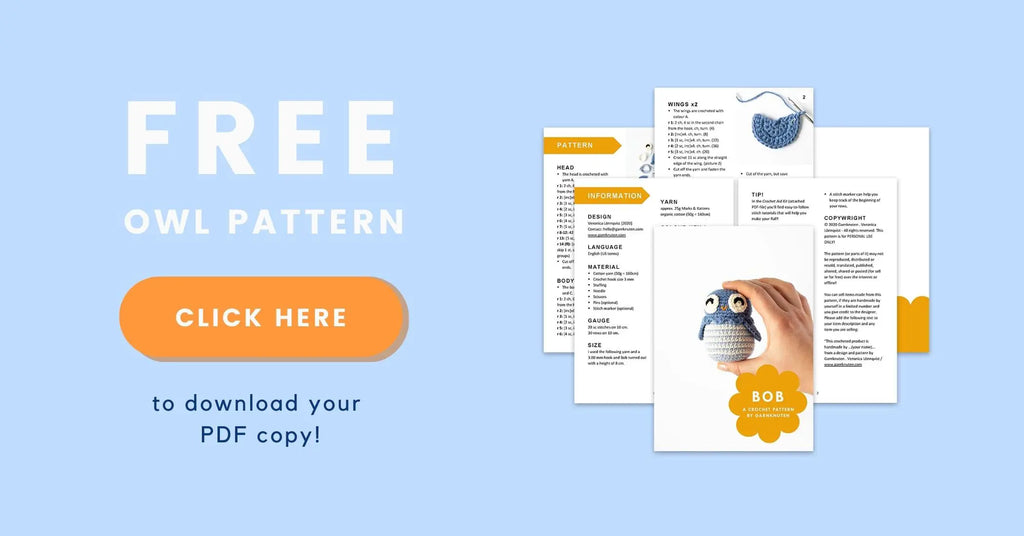 free crochet owl PDF pattern