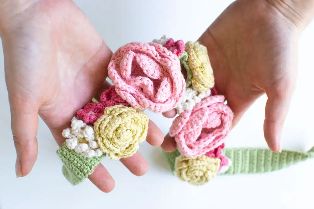 crochet flower headband pattern
