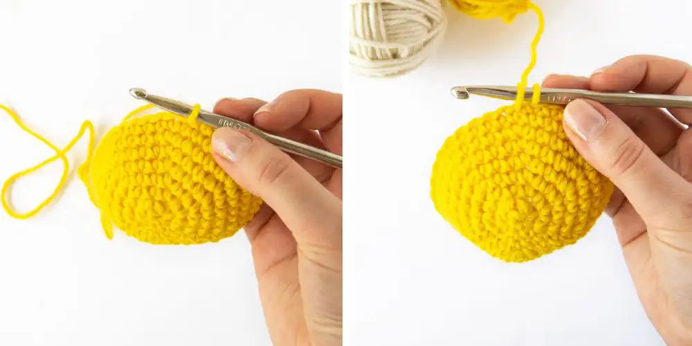 how to change color crochet single crochet