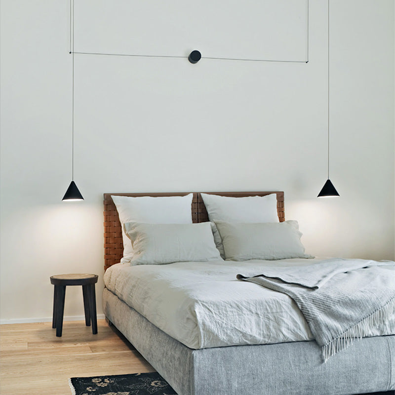 Flos String Light Cone celing suspension system brings architectural and graphic effect