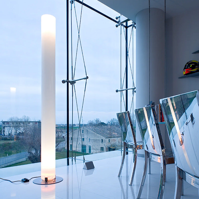 Flos Stylos Floor Lamp 2m high lamp with striking simplicity
