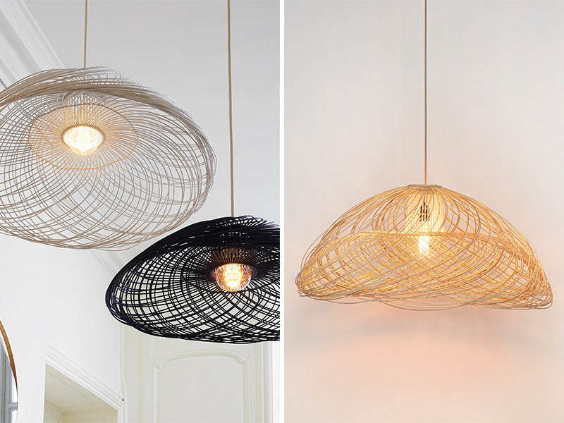 Forestier Satelise pendant modern and bohemian rotan suspension