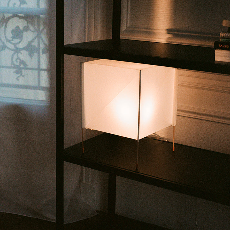 Hay Paper Cube Table lamp translucent material brings warm cosy glow