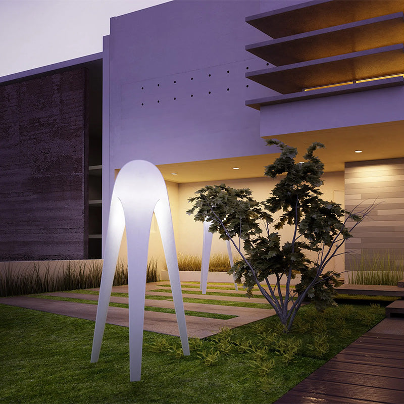 Martinelli Luce Cyborg Big Outdoor floor lamp, sculptural mysterious lighting