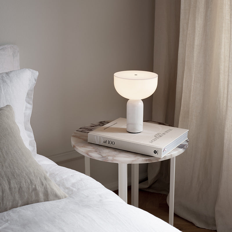 New Works Kizu Portable table lamp sculptural composition with contrasting materials