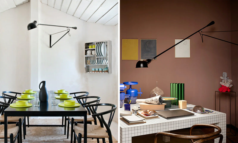 Flos 265 wall lamp can be used in the dining room as well as a desk lamp