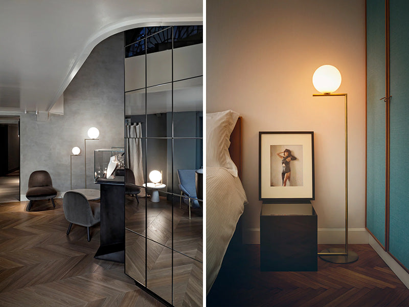 Flos IC Lights Floor dimmable almp for living room, bedroom or workspace