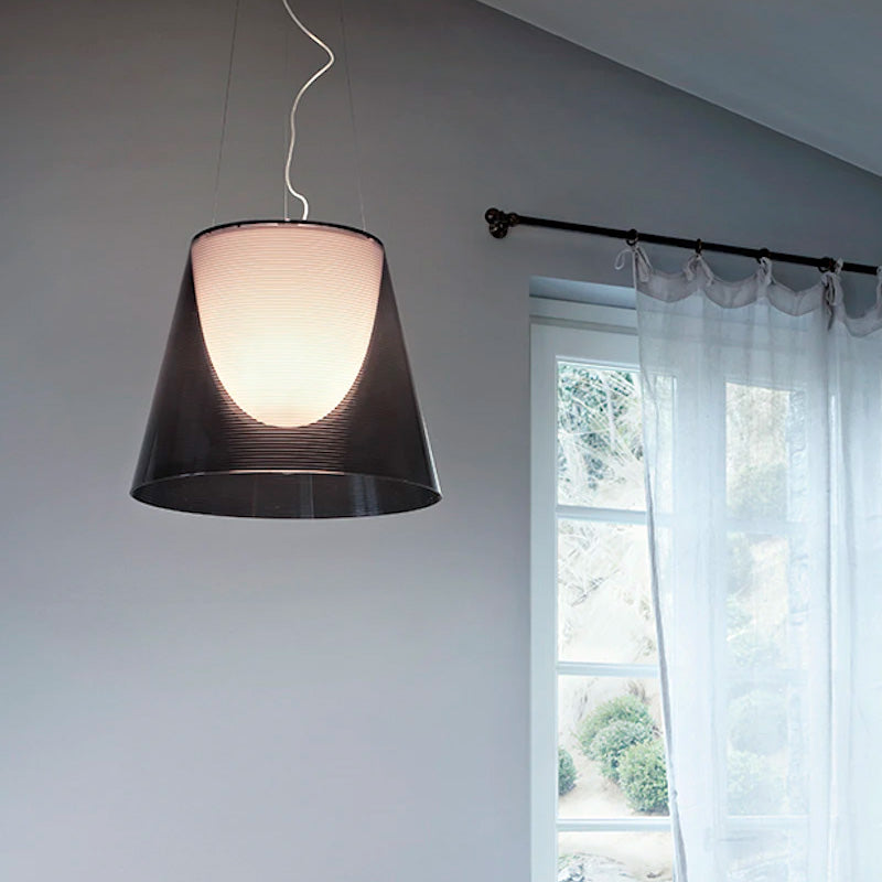 Flos KTribe suspension wiht the typical Philippe Starck lampshade