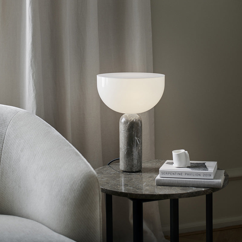 New Works Kizu Table Lamp white, black or grey marble