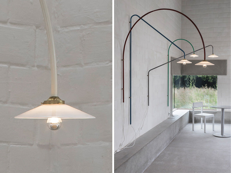 Valerie Objects Muller van Severen Hanging Lamp minimalistic shape, graphic effect