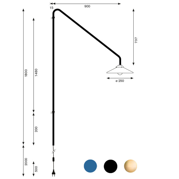 Valerie Objects Hanglamp n°4 afmetingen en kleuren