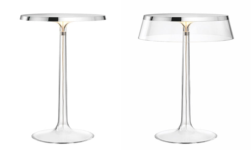 Lampe de table Flos Bon Jour, design stylisé, avec ou sans abat-jour