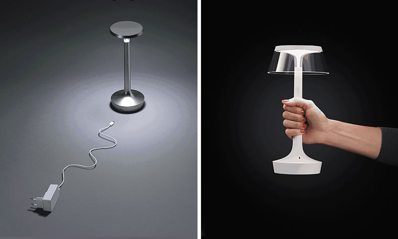 Lampe de table sans fil Flos Bon Jour Unplugged, rechargeable par USB, variateur d'intensité optique