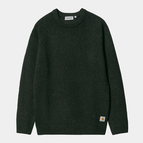 Carhartt WIP Anglistic Sweater - Speckled Dark Cedar