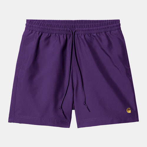 Carhartt WIP Chase Swim Trunk - Tyrian / Gold