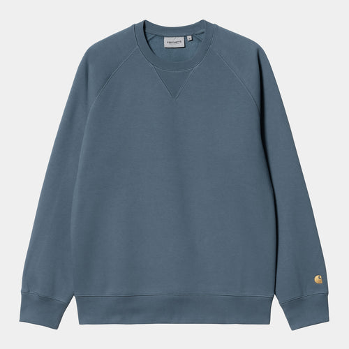 Carhartt WIP Chase Sweatshirt - Storm Blue / Gold